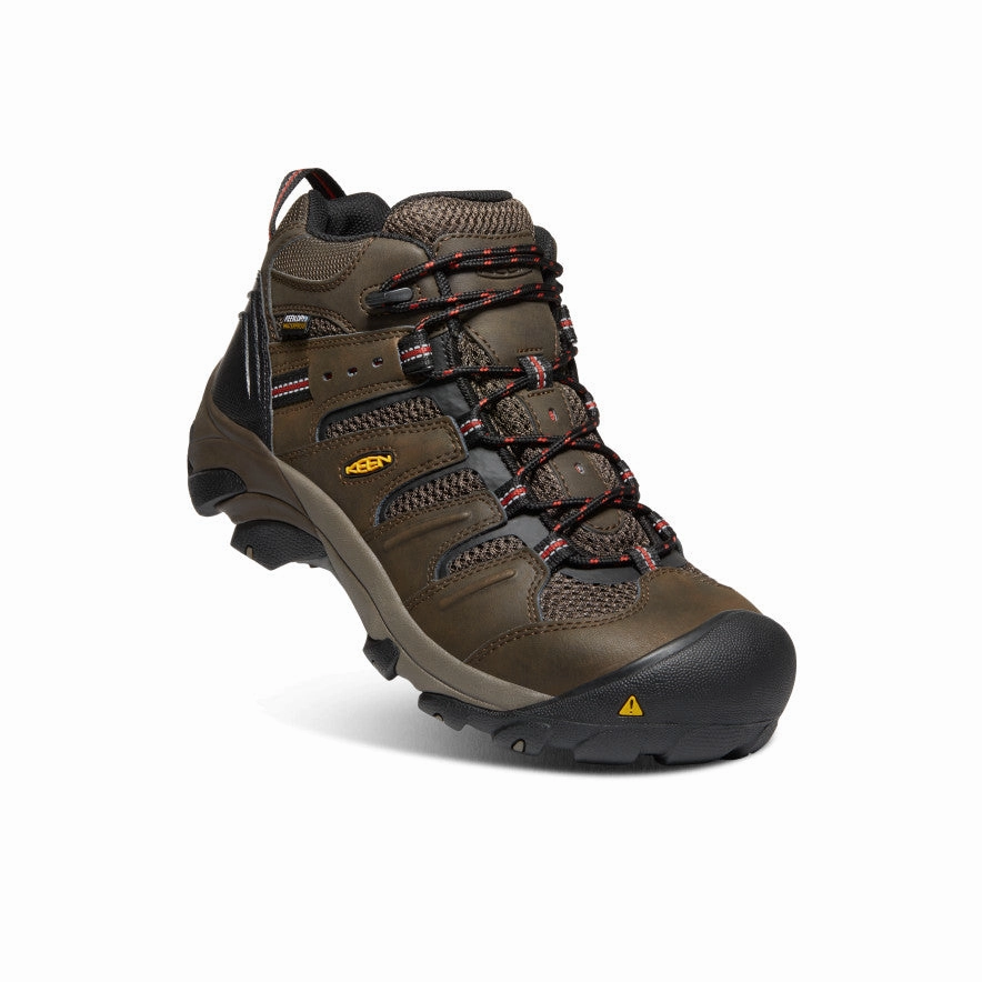 Quality Wear Cushioned heel Men's Lansing Mid Waterproof (Steel Toe)  |  Cascade Brown/Brindle