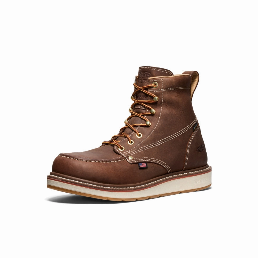 Men's Liberty 6" Waterproof Boot (Carbon Toe)  |  Chestnut/Gum Grey Storm ventilation channels