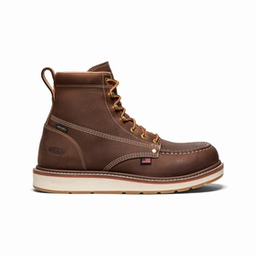 High-quality Grippy Outsole Rough Terrain Men's Liberty 6" Waterproof Boot (Carbon Toe)  |  Chestnut/Gum