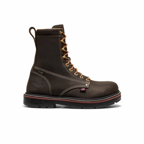 Durable Layer Men's Liberty 8" Waterproof 90?? Heel Boot (Carbon Toe)  |  Coffee Bean/Black