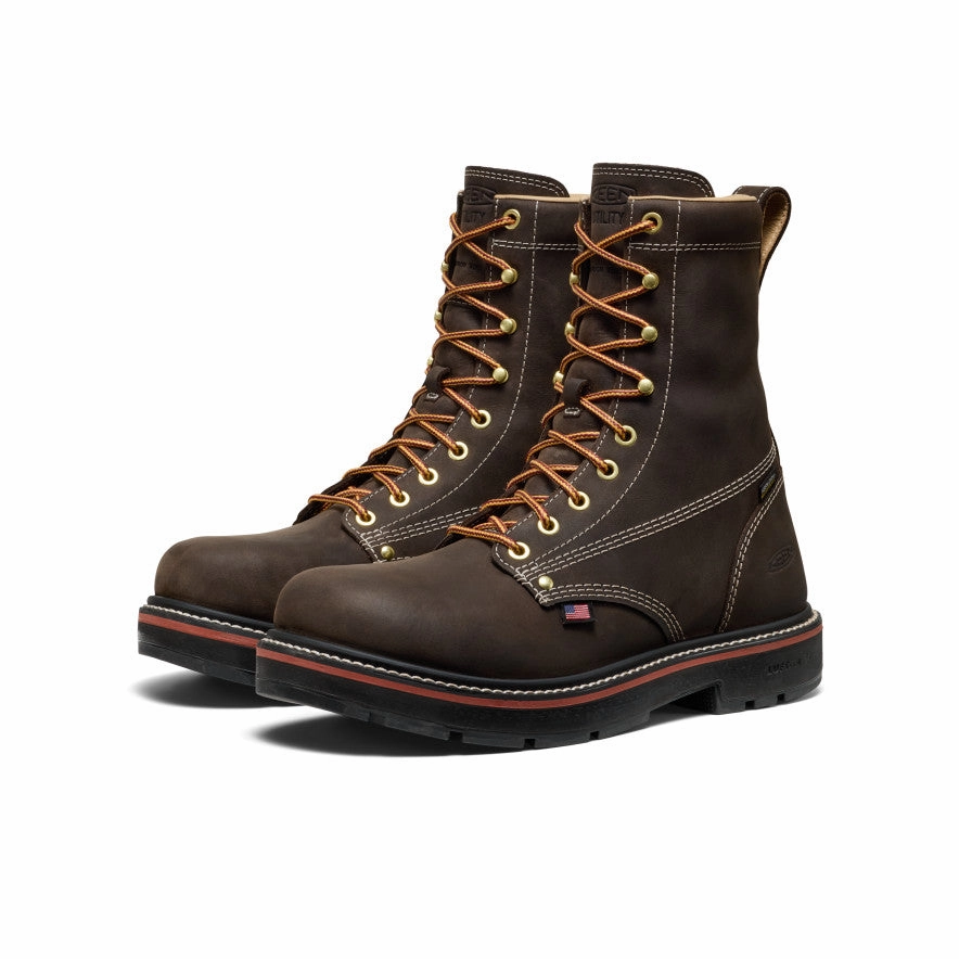 Men's Liberty 8" Waterproof 90?? Heel Boot (Carbon Toe)  |  Coffee Bean/Black Padded Interior Outdoor Trek