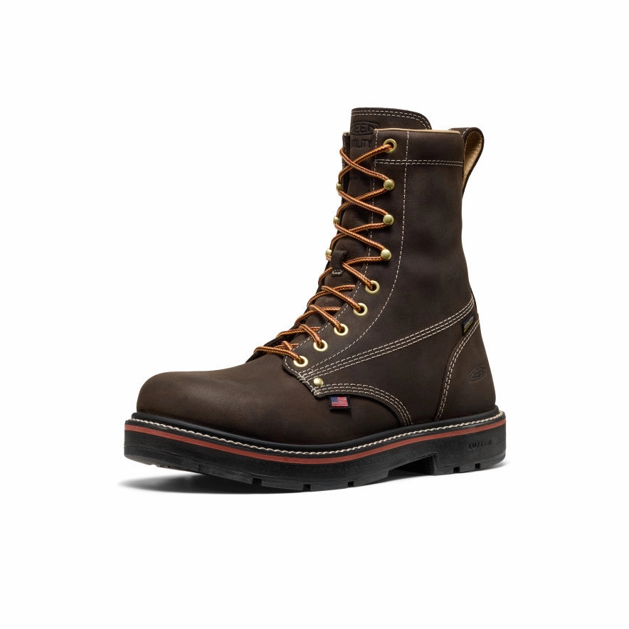 Low Profile Functional Minimalist All Terrain Grip Men's Liberty 8" Waterproof 90?? Heel Boot (Carbon Toe)  |  Coffee Bean/Black