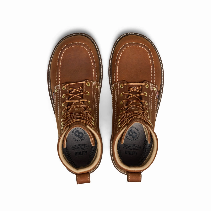 urban commuting High   Performance Men's Liberty 8" Waterproof Boot (Soft Toe)  |  Leather Brown/Birch