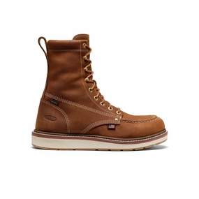 Insulated Cold Climate Men's Liberty 8" Waterproof Boot (Soft Toe)  |  Leather Brown/Birch