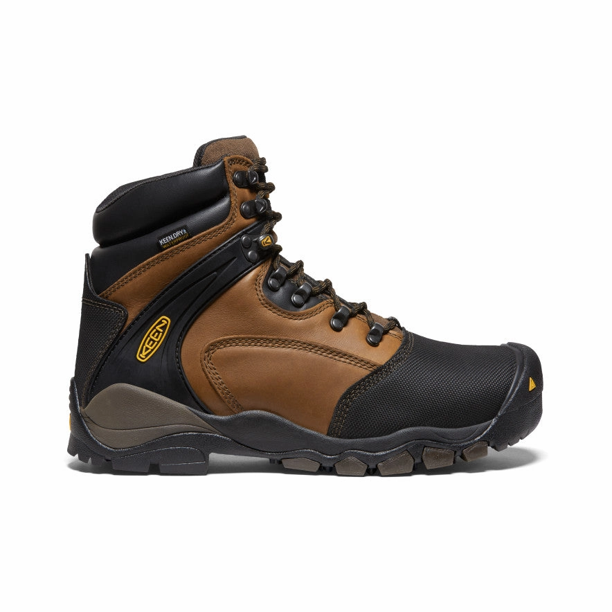 Men's Louisville 6" MET Waterproof Boot (Steel Toe)  |  Slate Black Slip On Convenience