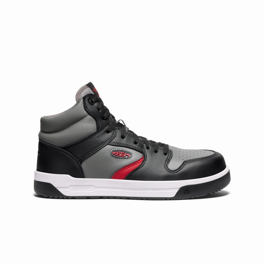 Dynamic Cushioning Office Worker Men's Overton Mid Work Shoe (Carbon Toe)  |  Steel Grey/Black