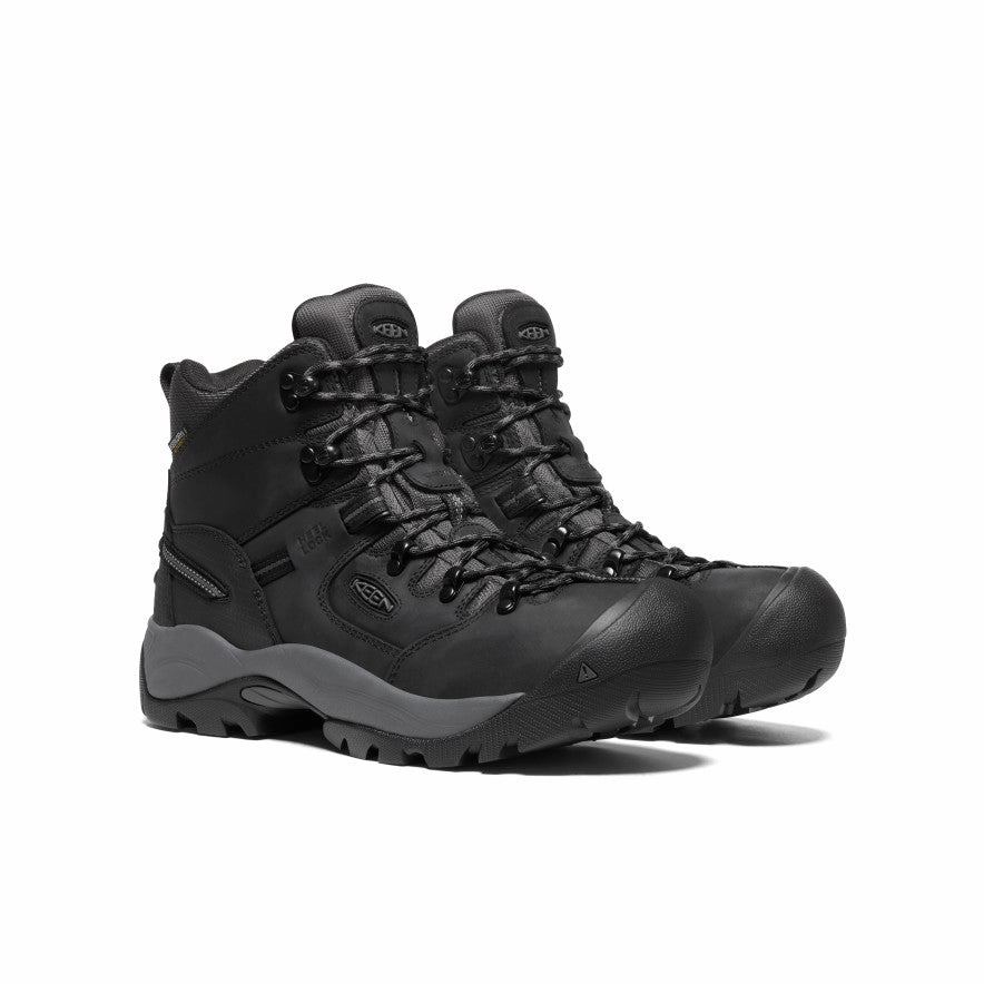 Flexible Frame Weather Resistant User Closed Toe Design Men's Pittsburgh Energy 6" Waterproof Boot (Carbon Toe)  |  Black/Forged Iron