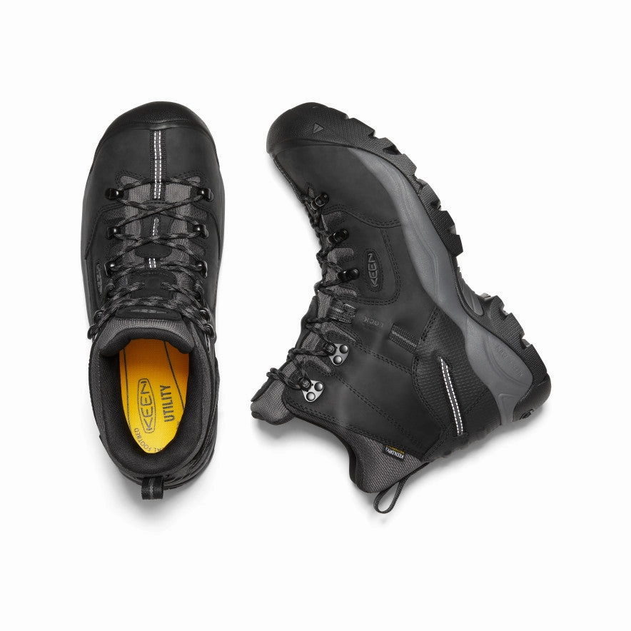 Men's Pittsburgh Energy 6" Waterproof Boot (Carbon Toe)  |  Black/Forged Iron Abrasion Resistant Outsole Quick Fit