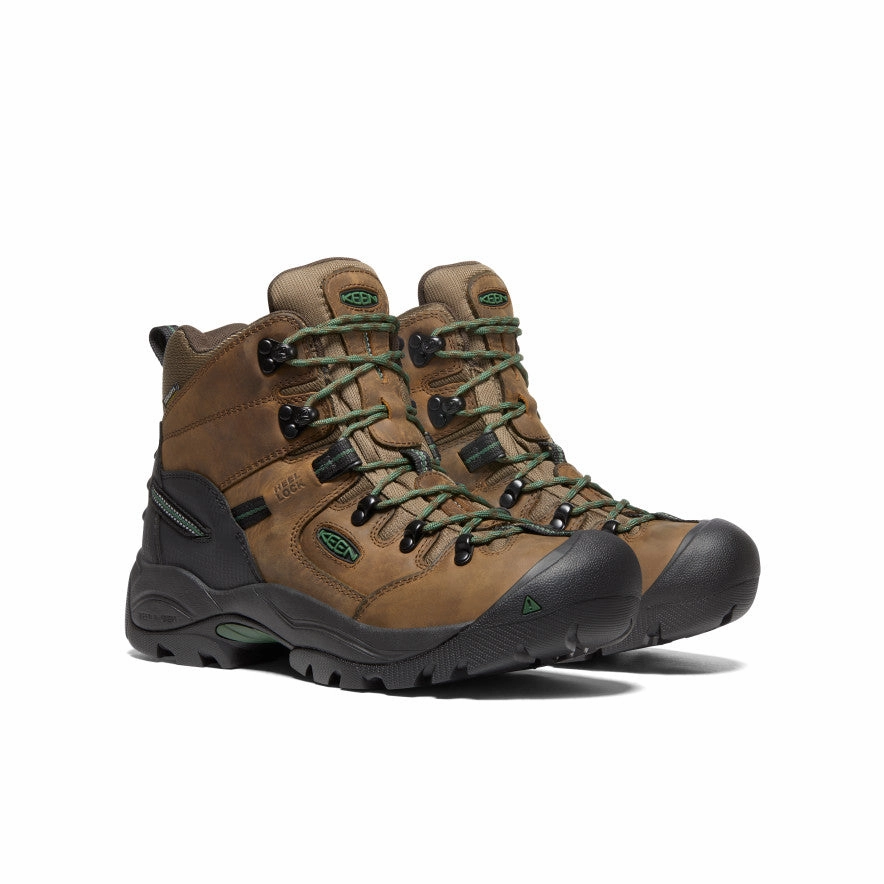 Street Sound Men's Pittsburgh Energy 6" Waterproof Boot (Soft Toe)  |  Cascade Brown/Greener Pastures