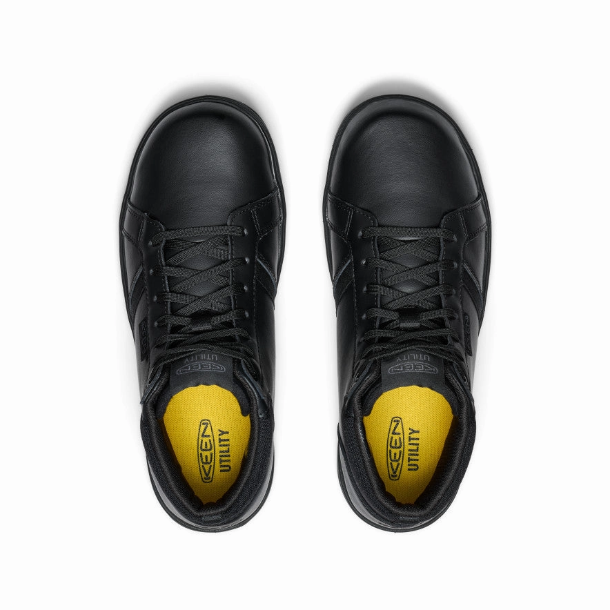 Travel Companion Shock Absorbing Men's PTC Kenton Mid Work Shoe (Soft Toe)  |  Black/Black
