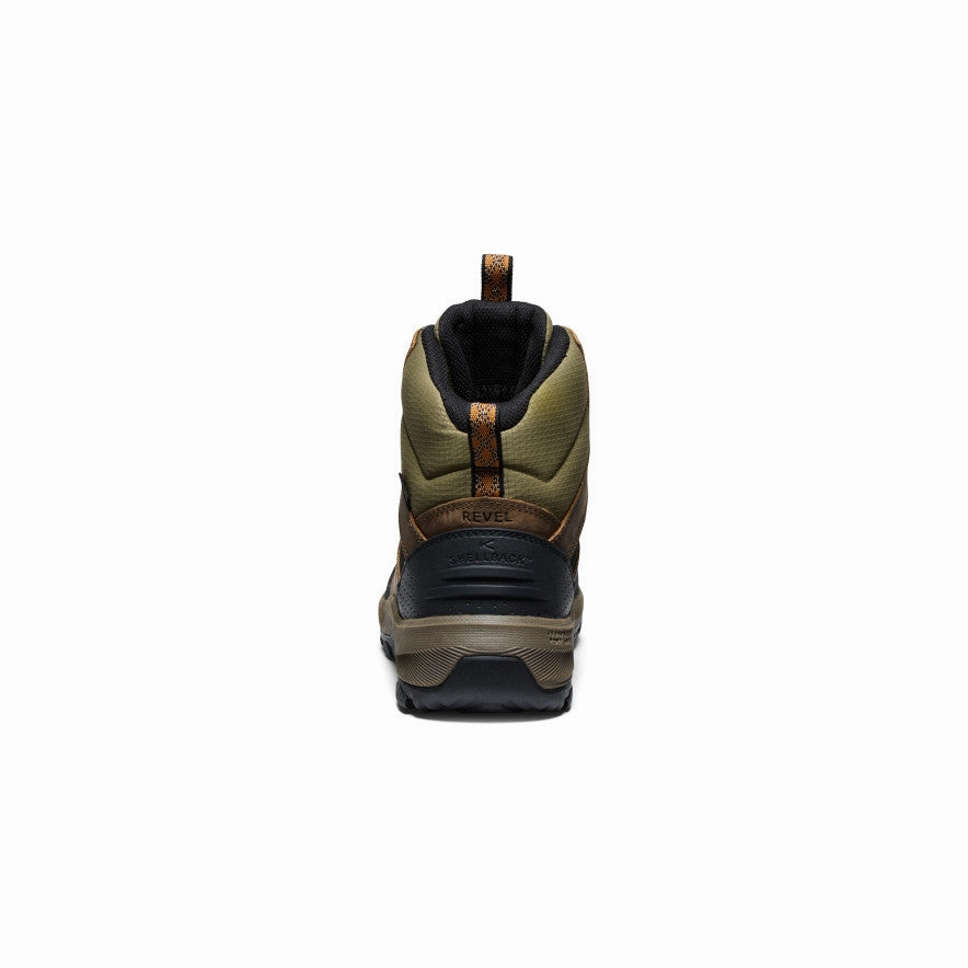 Men's Revel IV Polar Waterproof Boot  |  Bison/Orange Pepper Comfort Lining Snowy Path Stable Support Rural Traveler