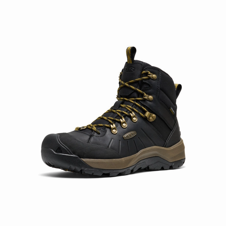 Support Foot Men's Revel IV Polar Waterproof Boot  |  Black/Lemon Curry