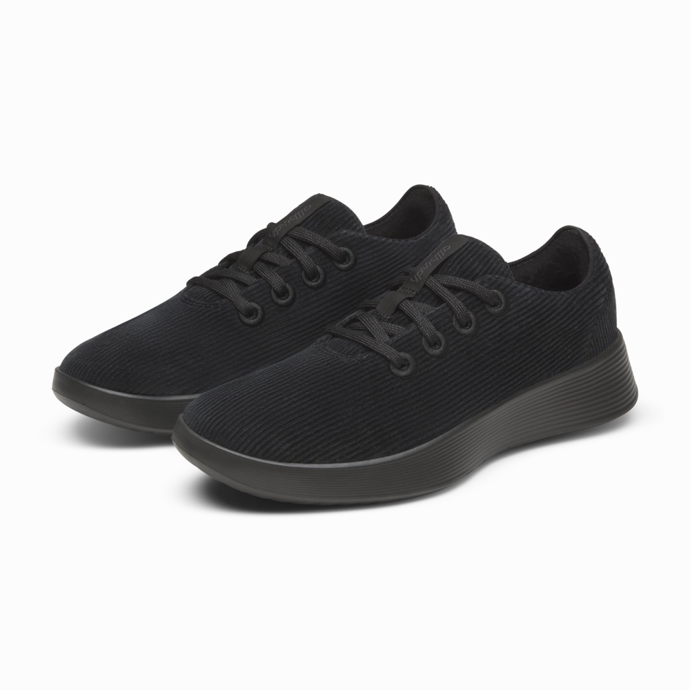 Sustainable production Men's Runner Go - Corduroy - Natural Black (Dark Grey Sole)