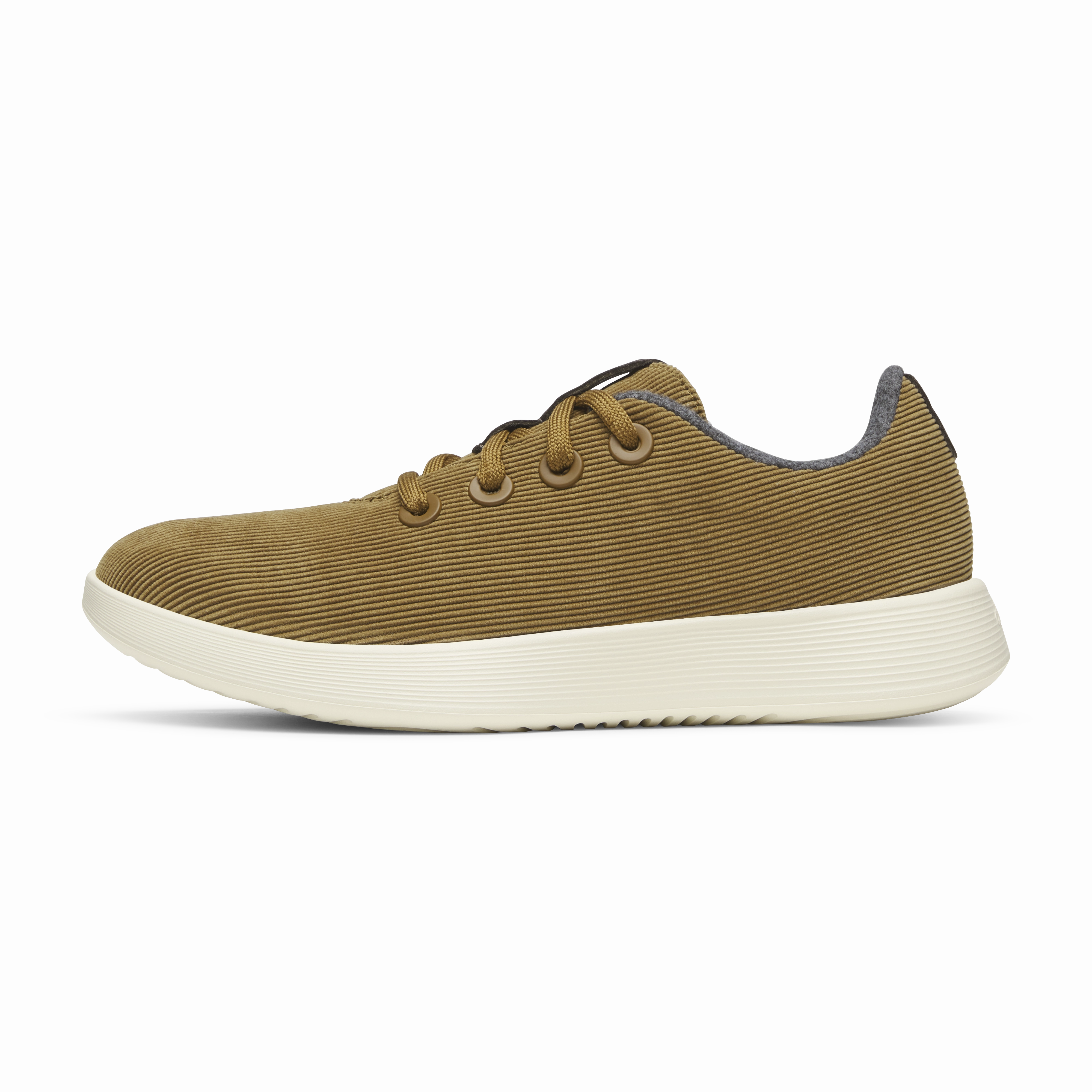 Men's Runner NZ Corduroy - Dark Tan (Stony Cream Sole) Eco Friendly Fabric Minimalist Stitching
