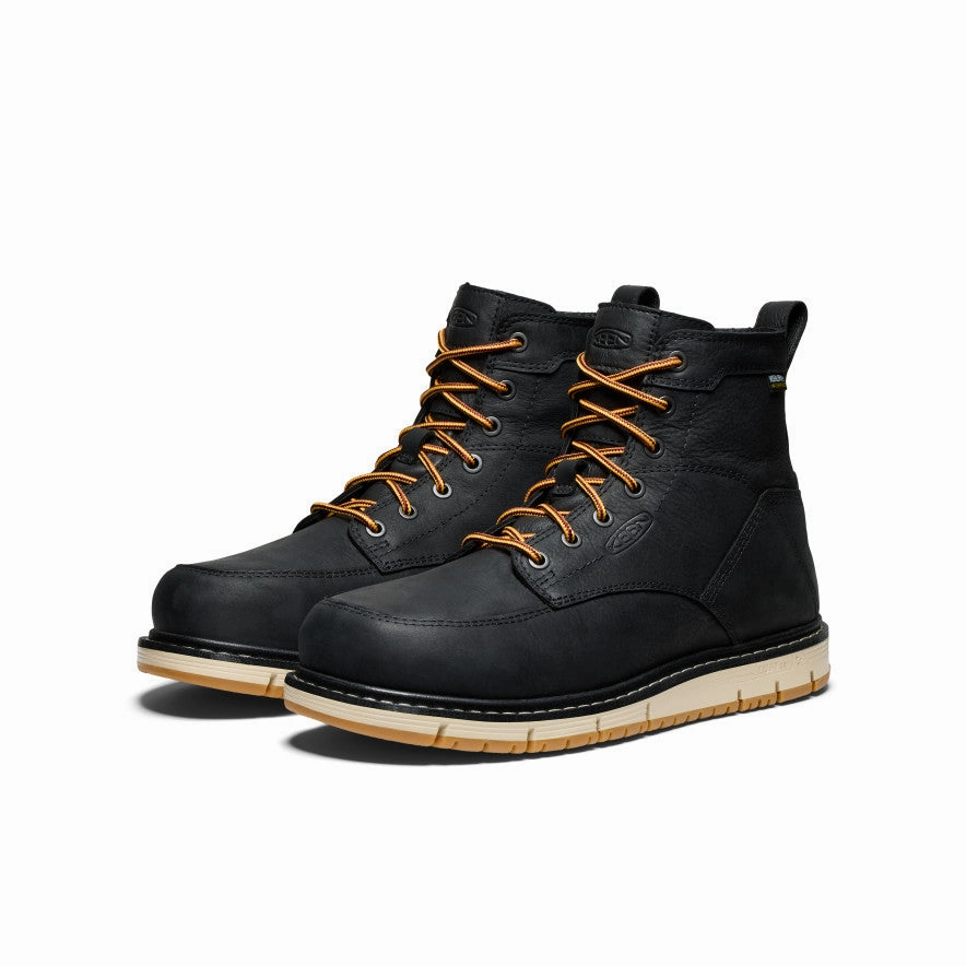 Men's San Jose 6" Waterproof Boot (Aluminum Toe)  |  Black/Gum Pastel Glow Frost resistant