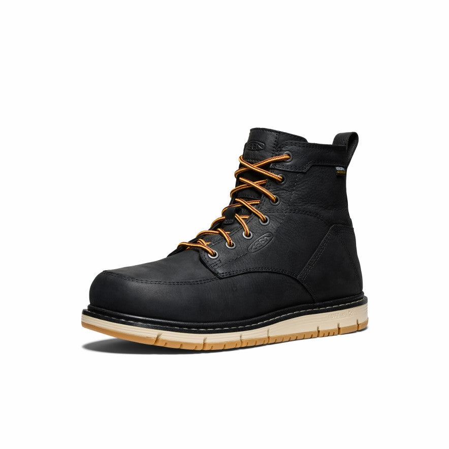 Men's San Jose 6" Waterproof Boot (Aluminum Toe)  |  Black/Gum Stable Support Remote Hiking Insulated Snow Trekker