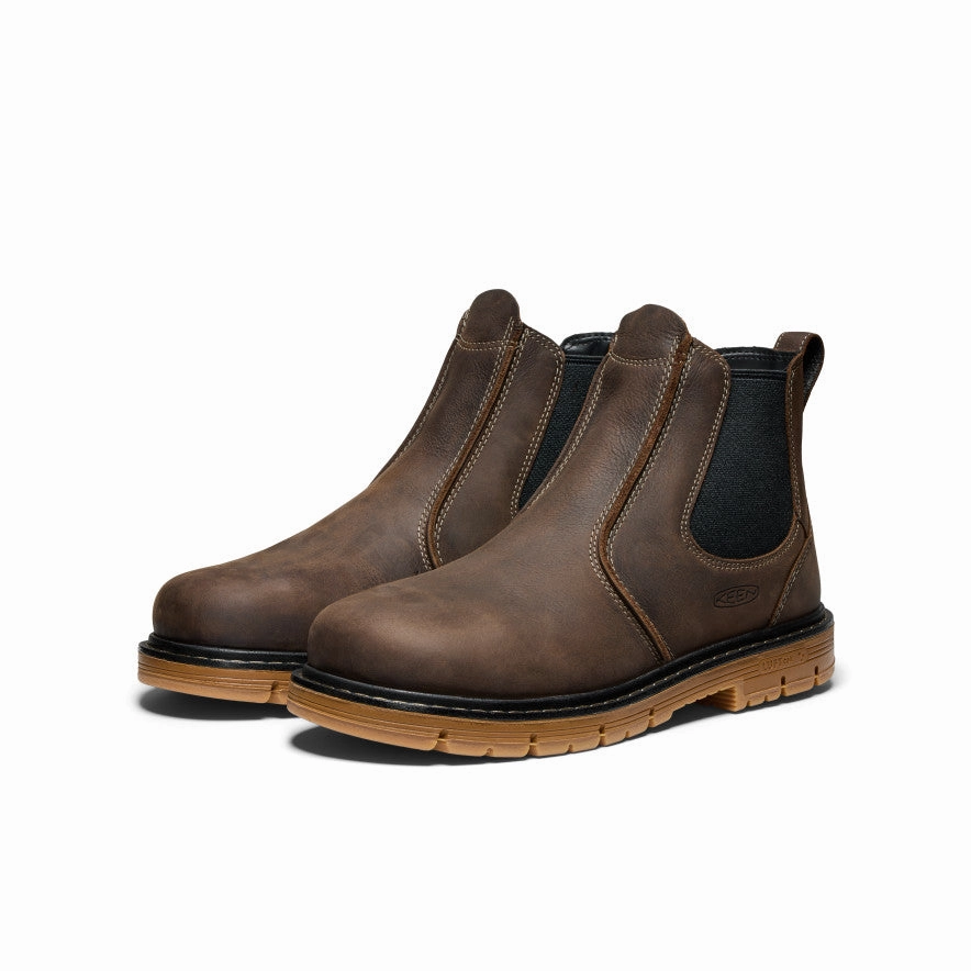 Men's San Jose Chelsea 90?? Heel Boot (Aluminum Toe)  |  Cascade Brown/Gum Wear resistant Mid Cut