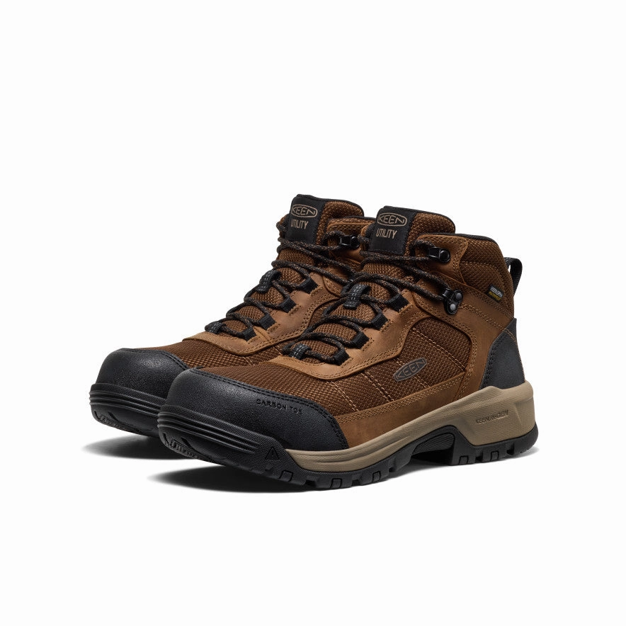 Thermal Core Backcountry Camper Men's Skokie Waterproof Work Boot (Carbon Toe)  |  Dark Earth/Black