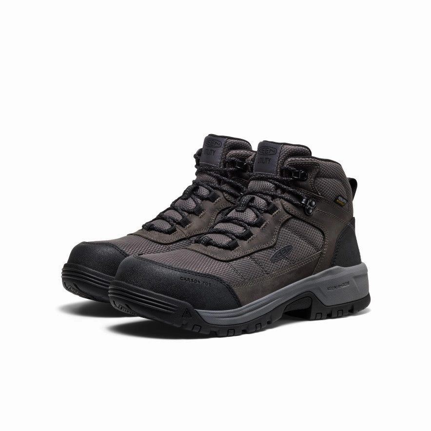 Men's Skokie Waterproof Work Boot (Carbon Toe)  |  Magnet/Black Everyday Comfort Padded Interior Backcountry Camper