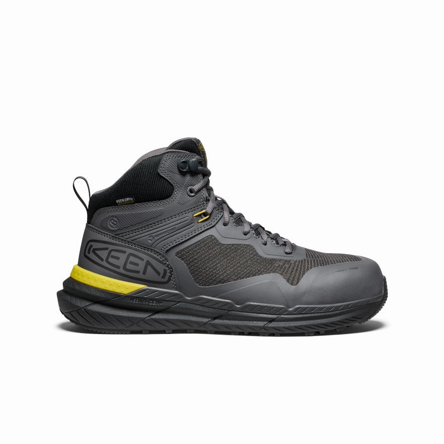 Men's Synchro Waterproof Work Boot (Carbon Toe)  |  Magnet/Black subtle style Comfort Lining Snowy Path