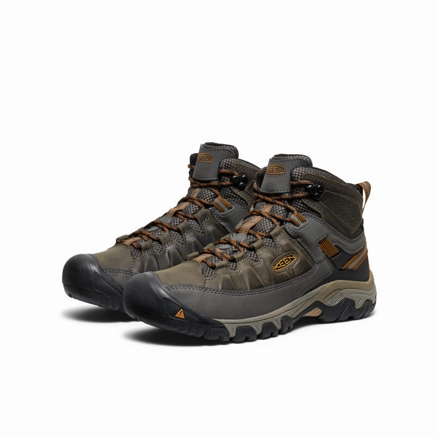 Men's Targhee III Waterproof Mid Wide  |  Black Olive/Golden Brown Wear resistant