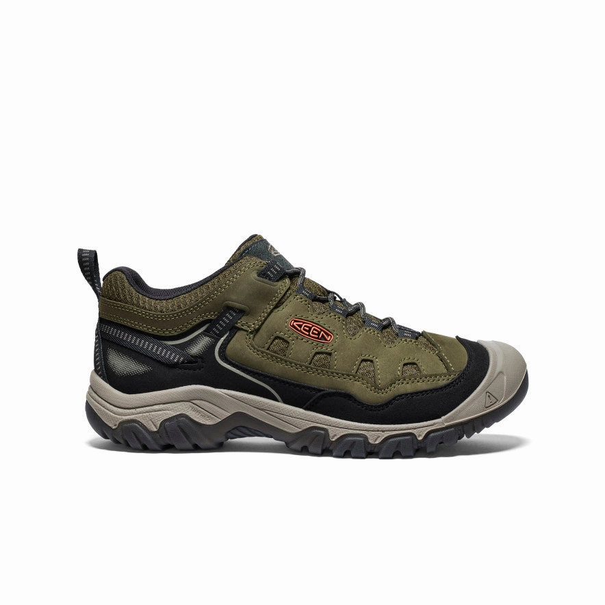 Sunrise Stroll Men's Targhee IV Vented Hiking Shoe  |  Dark Olive/Gold Flame