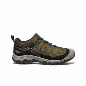 Sunrise Stroll Men's Targhee IV Vented Hiking Shoe  |  Dark Olive/Gold Flame
