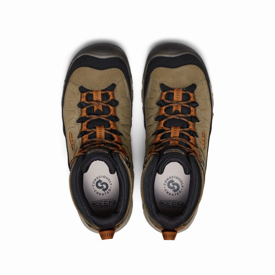 Zip   Up Design Abrasion Resistant Lining Men's Targhee IV Waterproof Hiking Boot  |  Sea Turtle/Roasted Pecan