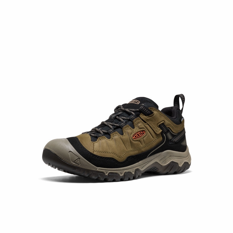 Heavy Walk Men's Targhee IV Waterproof Hiking Shoe  |  Dark Olive/Gold Flame