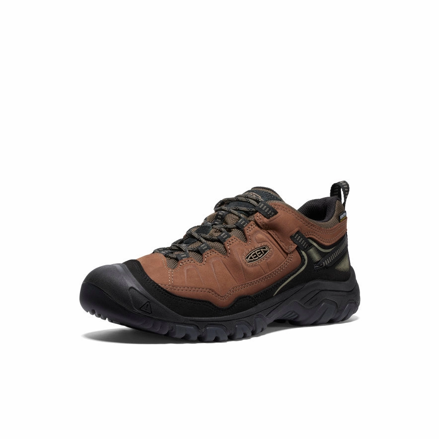 Men's Targhee IV Wide Waterproof Hiking Shoe  |  Bison/Black Quiet Traction Sports fan
