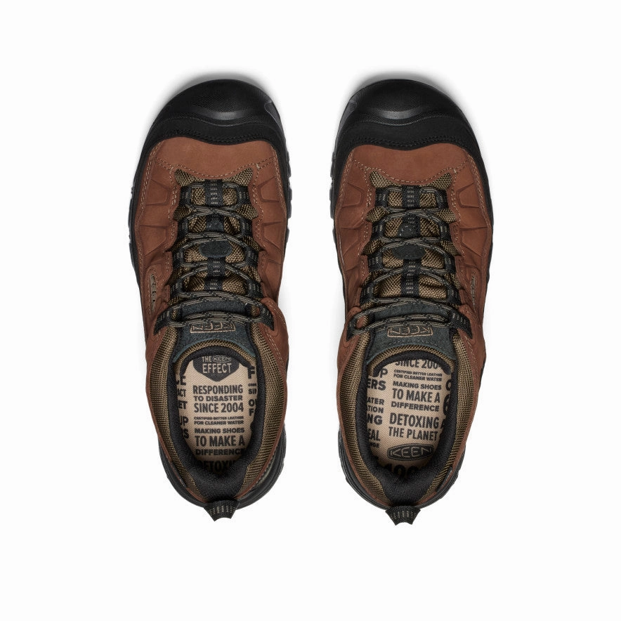 True Comfort Moisture   Wicking Men's Targhee IV Wide Waterproof Hiking Shoe  |  Bison/Black