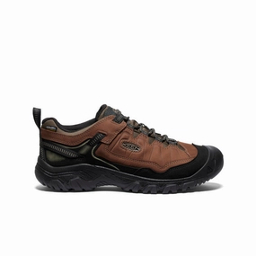 Men's Targhee IV Wide Waterproof Hiking Shoe  |  Bison/Black Root Path Adjustable   fit