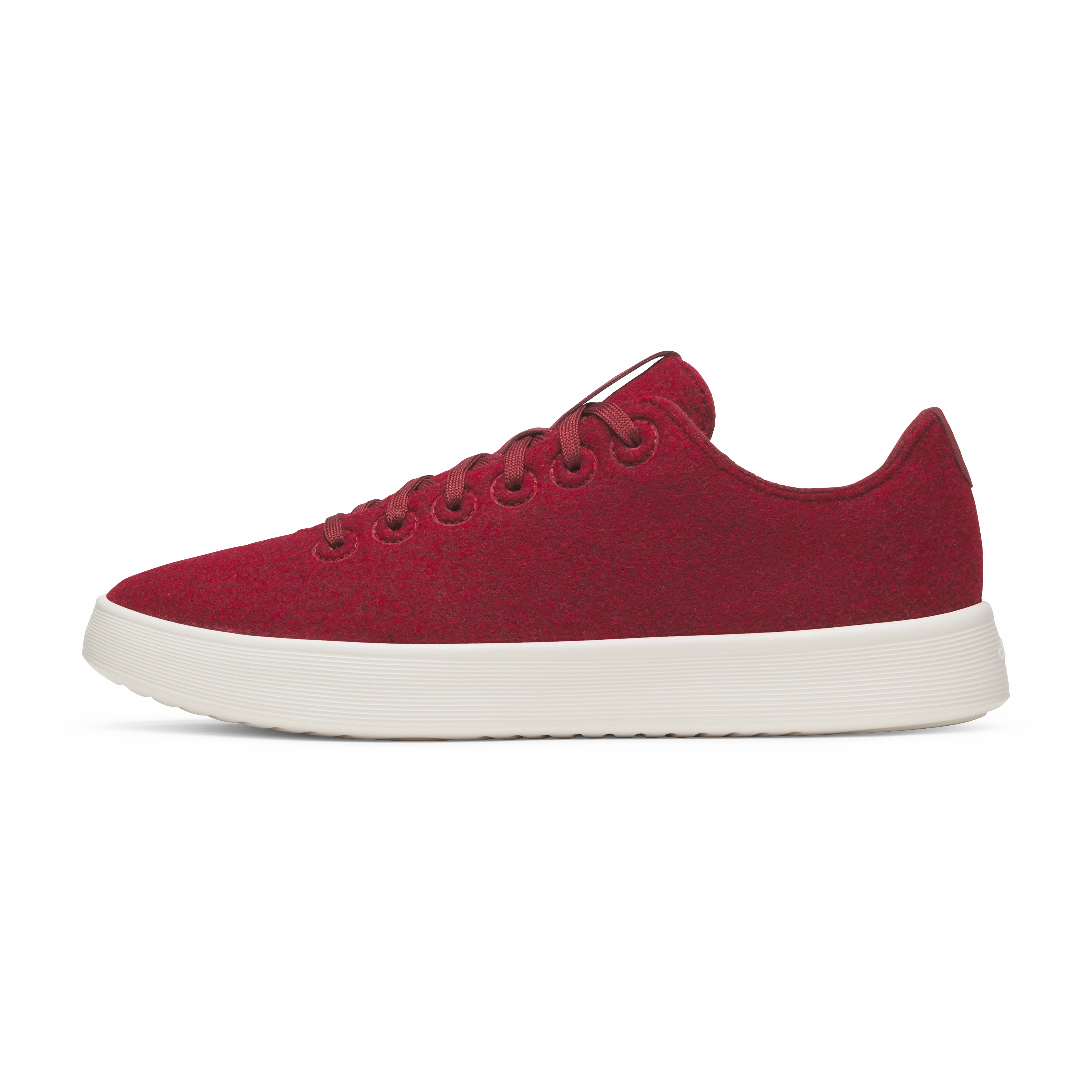 Men's Wool Cruiser - Burgundy (Natural White Sole) No Laces Modern Fit
