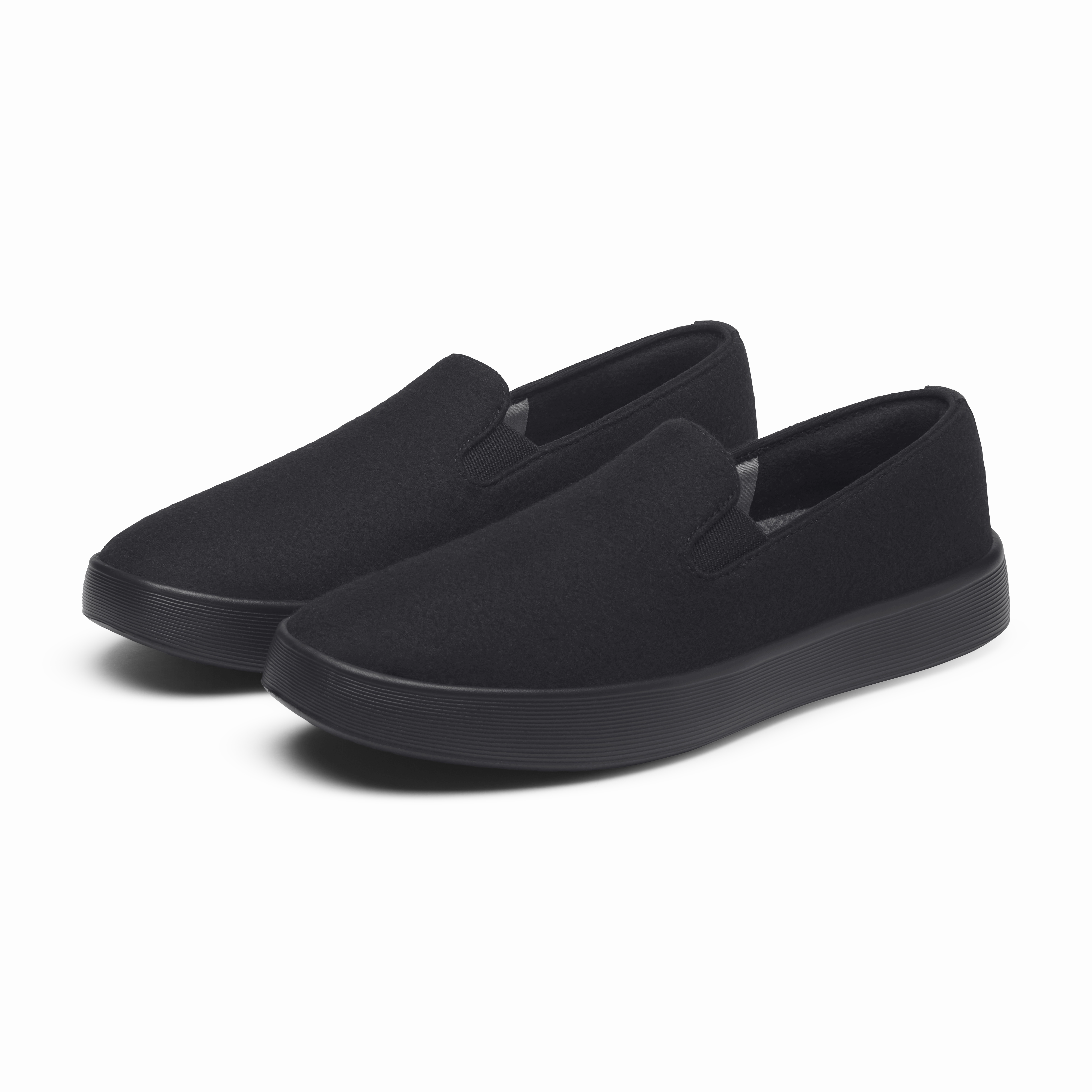 Men's Wool Cruiser Slip On - Natural Black (Natural Black Sole) smooth zipper Lace Closure