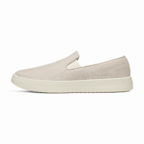 Layered Traction Grid Men's Wool Cruiser Slip On - Rugged Beige (Stony Cream Sole)
