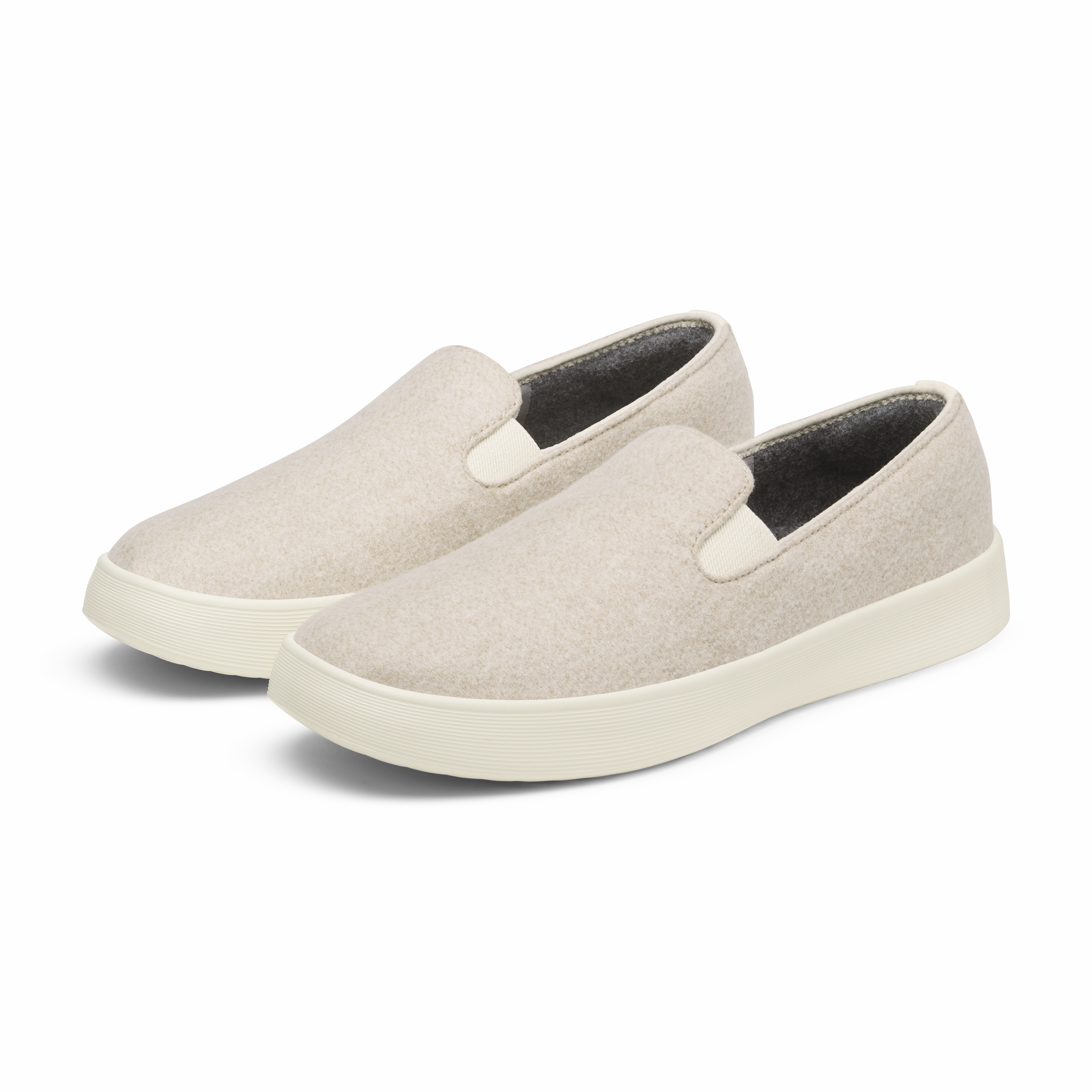 Quick Dry Lining Men's Wool Cruiser Slip On - Rugged Beige (Stony Cream Sole)