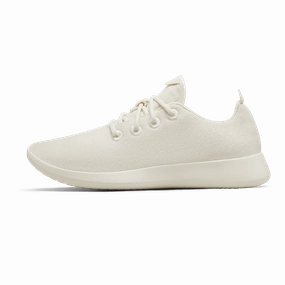 Step Precision Fashion Movement Men's Wool Runner - Natural White (Cream Sole)