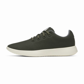 Men's Wool Runner NZ - Dark Jungle (Stony Cream Sole) Anti microbial Multi   Purpose