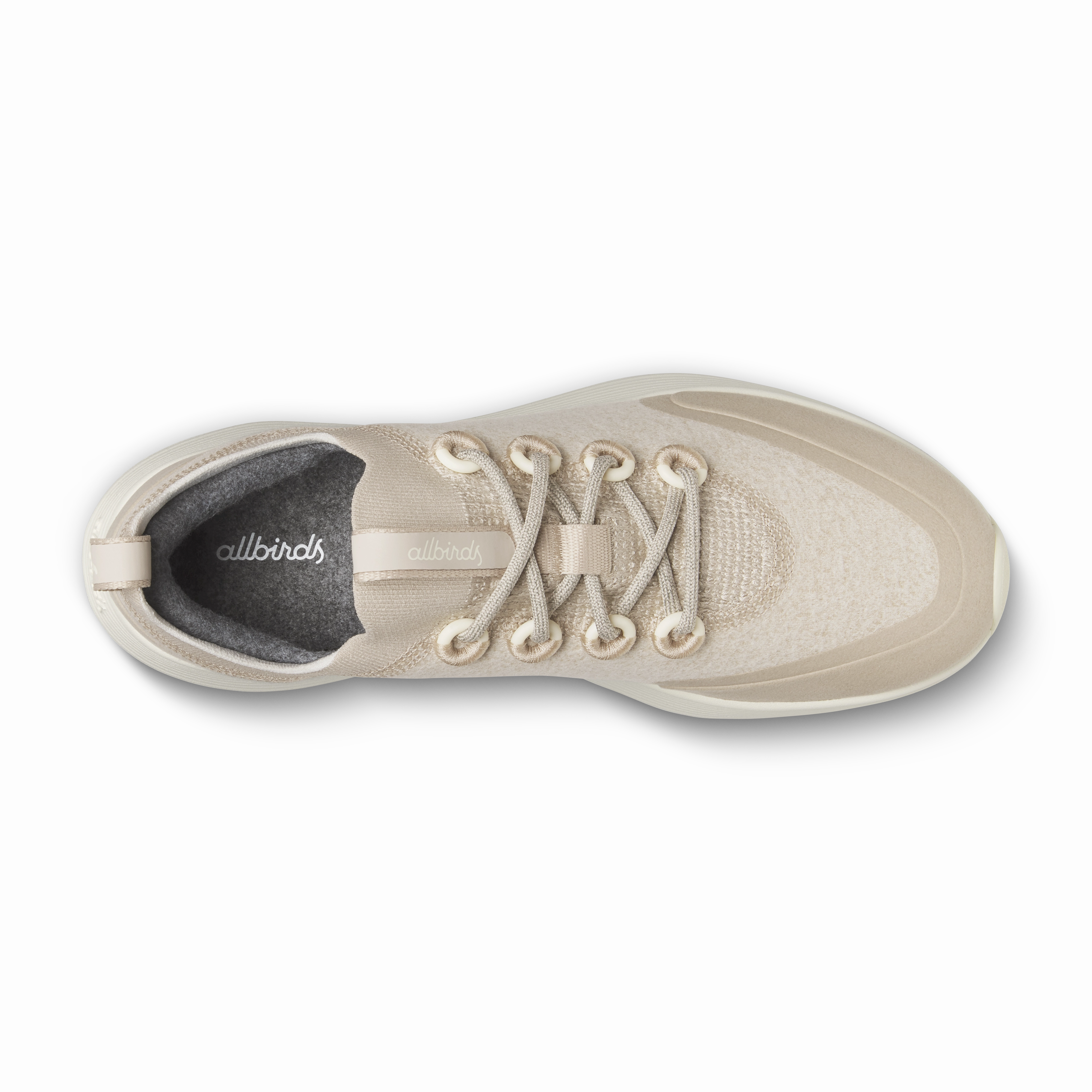 Men's Wool Strider - Rugged Beige (Natural White Sole) Daily Trainer Breathable mesh construction