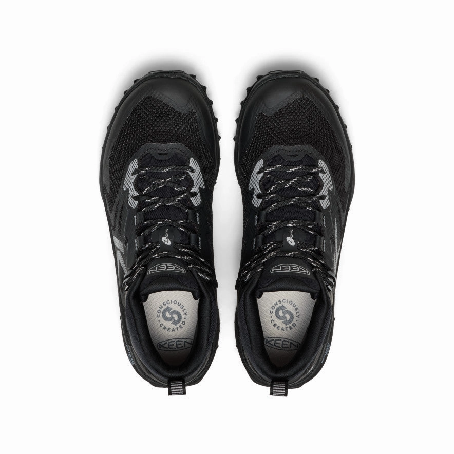 Eco Material Trail Runner Grippy Outsole River Crossing Men's Zionic NXT Waterproof Hiking Boot  |  Triple Black
