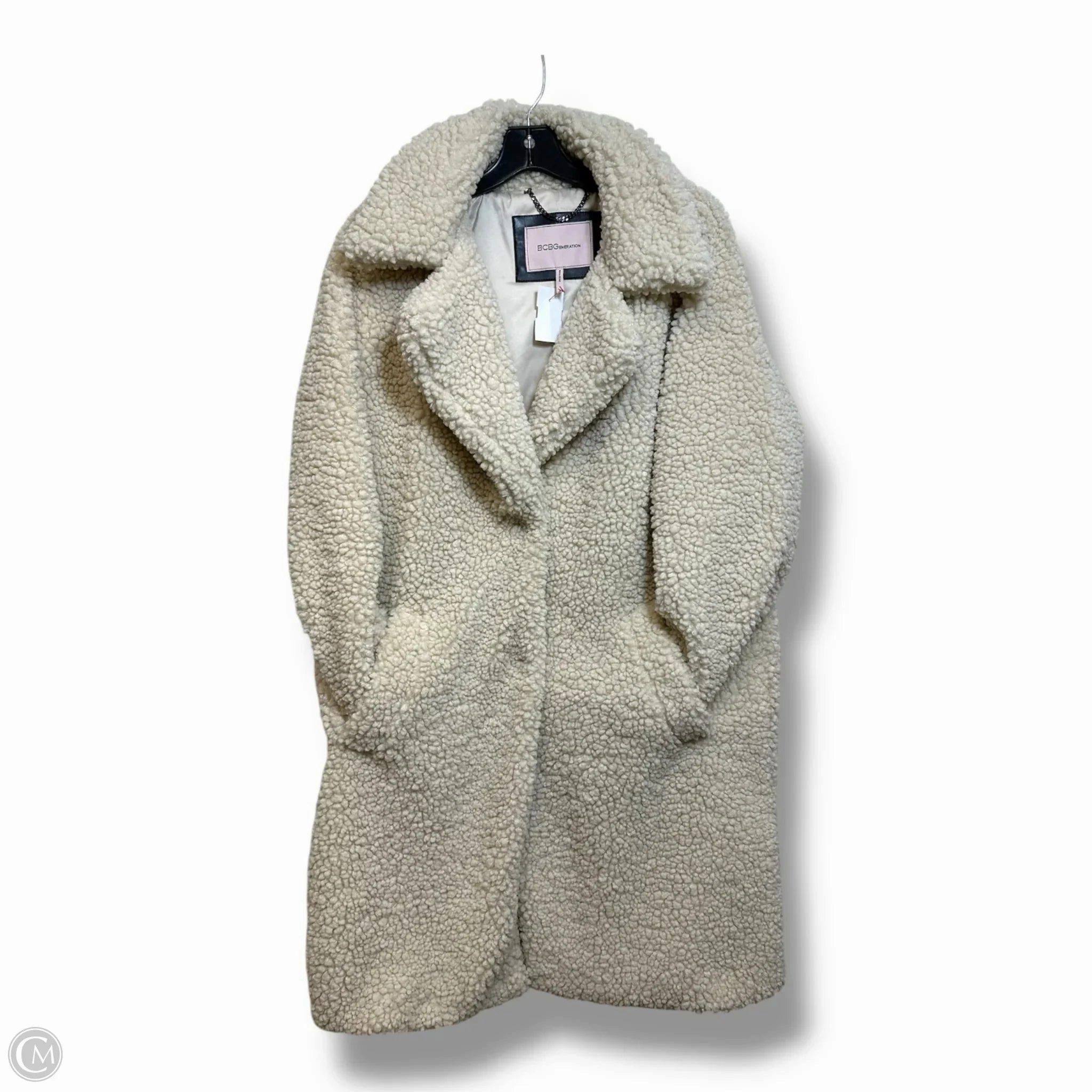 Snow Block MultiLayerSystem Coat Faux Fur & Sherpa By Bcbgeneration In Beige, Size: L