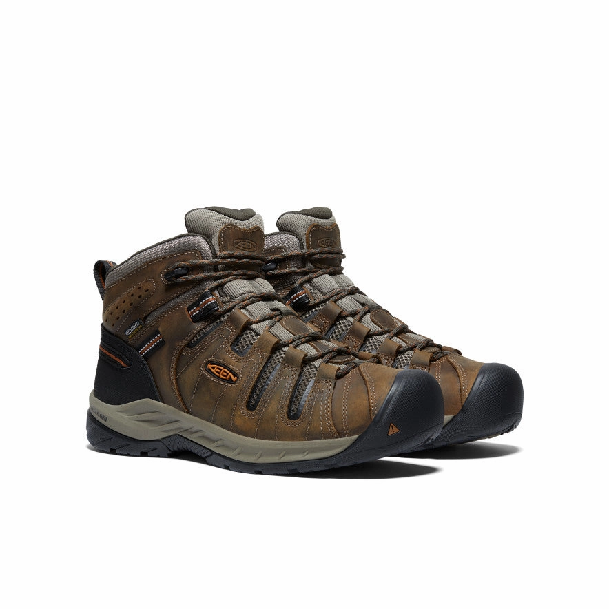 Men's Flint II Waterproof Mid (Soft Toe)  |  Black Olive/Brindle Impact absorption Groom