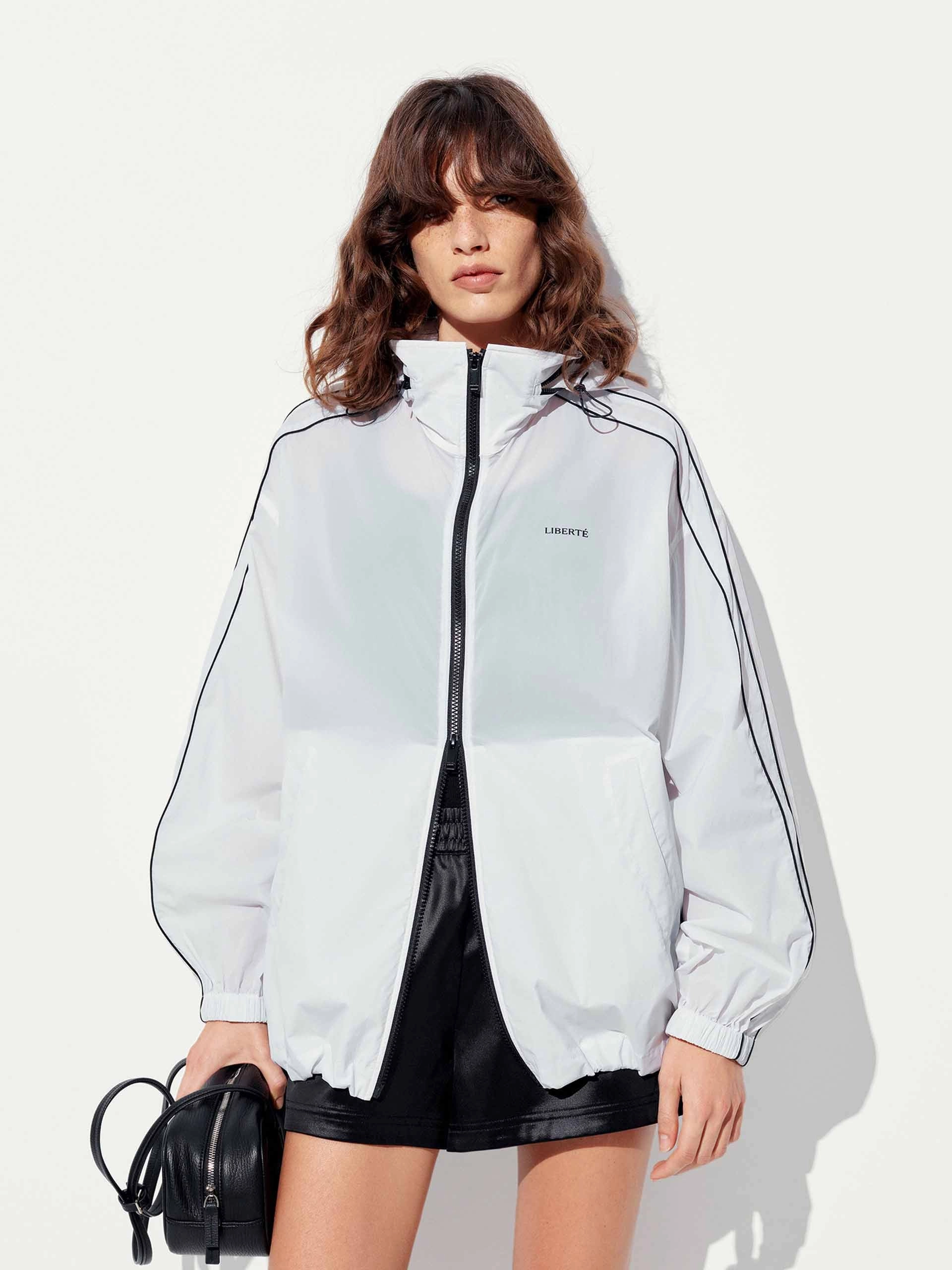 HypoallergenicInnerLayer CompressionPackableFabric Hooded Zipper Loose Coat