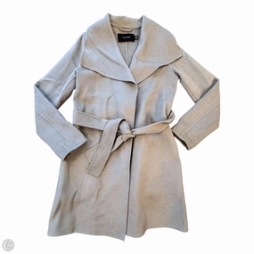 Abrasion Resistant Panels Wrinkle resistant fabric Coat Peacoat By Tahari By Arthur Levine In Green, Size: Xs