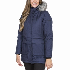 Convertible Collar Style Soft Touch Trespass Womens Thundery Waterproof Parka Jacket