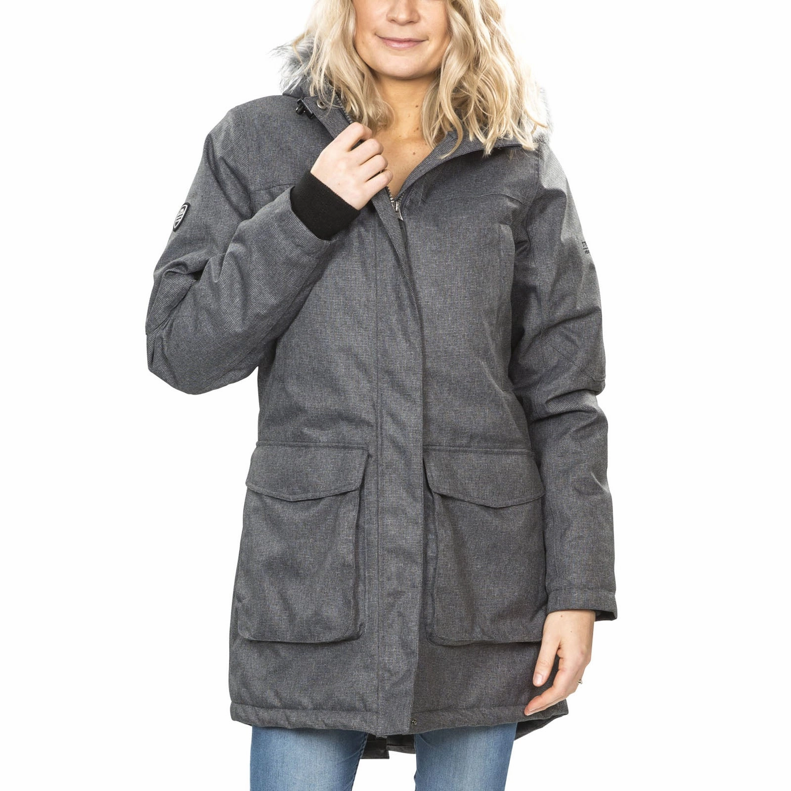Seamless Edge Finishing clean design Trespass Womens Thundery Waterproof Parka Jacket
