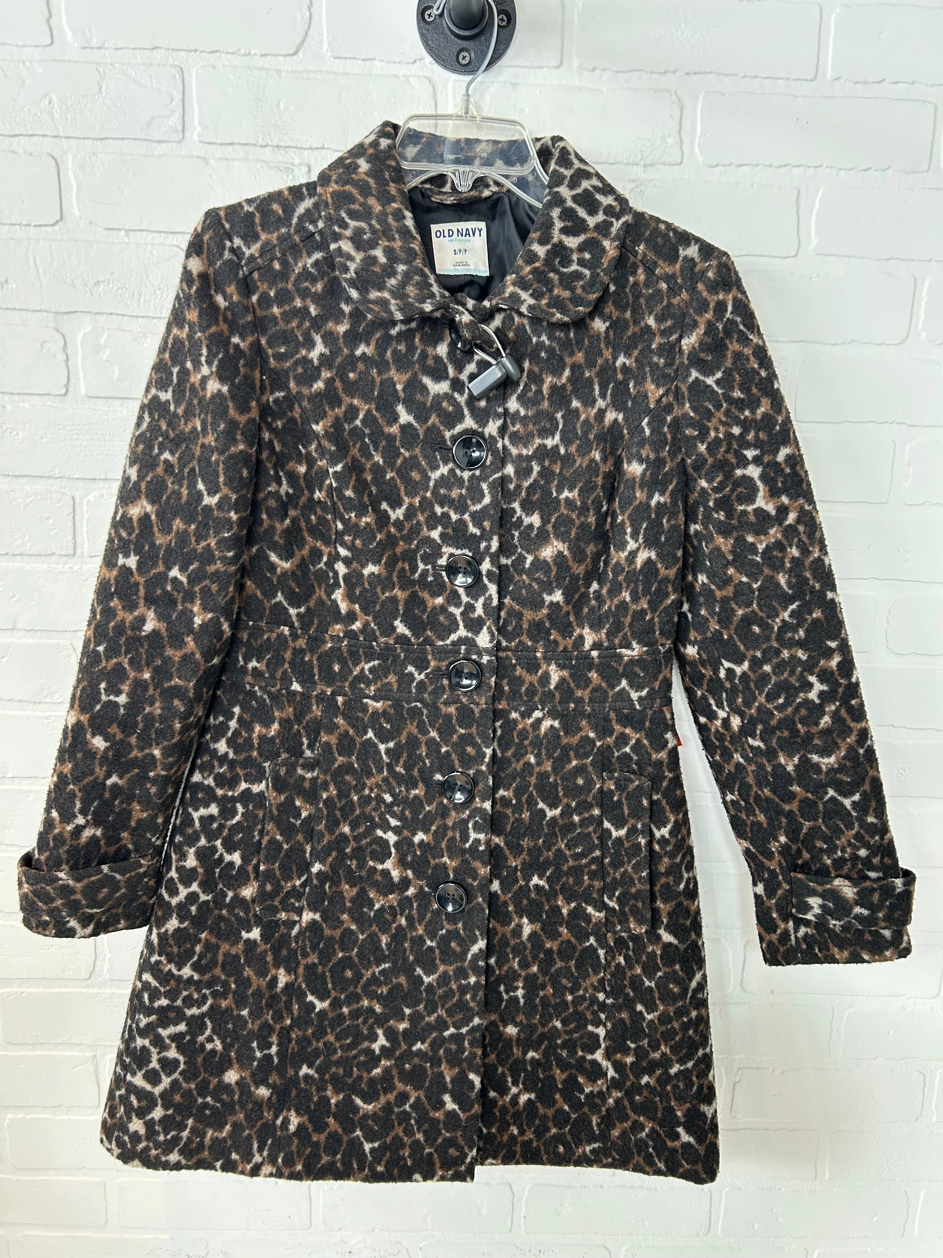 Coat Parka By Old Navy In Animal Print, Size: S Layered construction