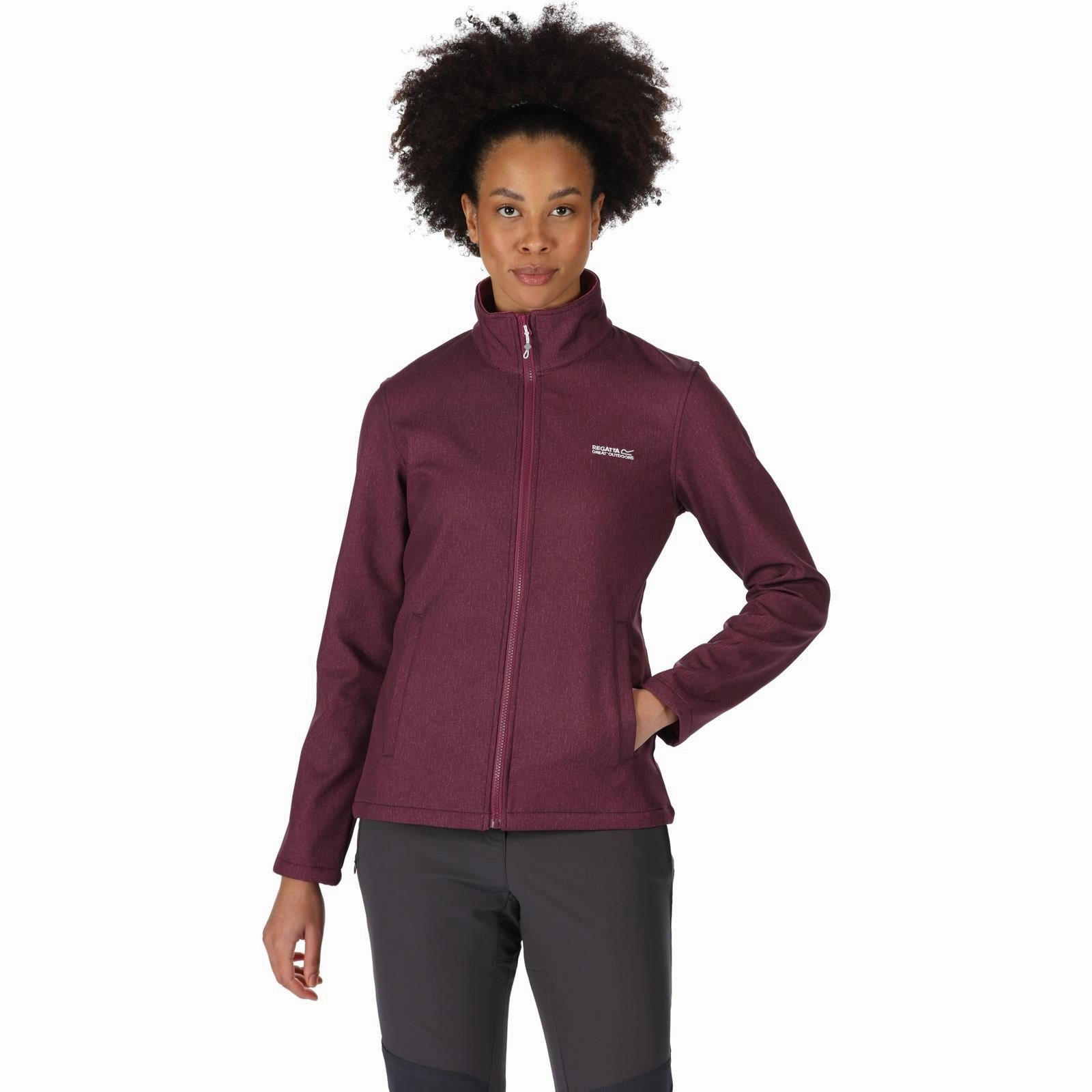 All Day Comfort Design Tear Resistant Fabric Regatta Womens Connie V Softshell Walking Jacket