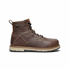 Zip Up Men's San Jose 6" Waterproof 90?? Heel Boot (Aluminum Toe)  |  Bison/Black
