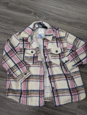 Coat Other By Avec Les Filles In Plaid Pattern, Size: 2x Flexible Fleece Lining